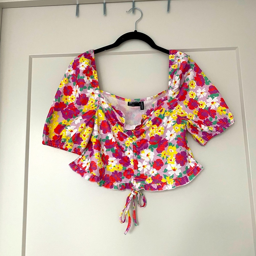 Floral Crop Top - ASOS - US 8